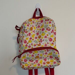 Nintendo Kids Mini Backpack with Multicolor Fruit Print and Red Trim